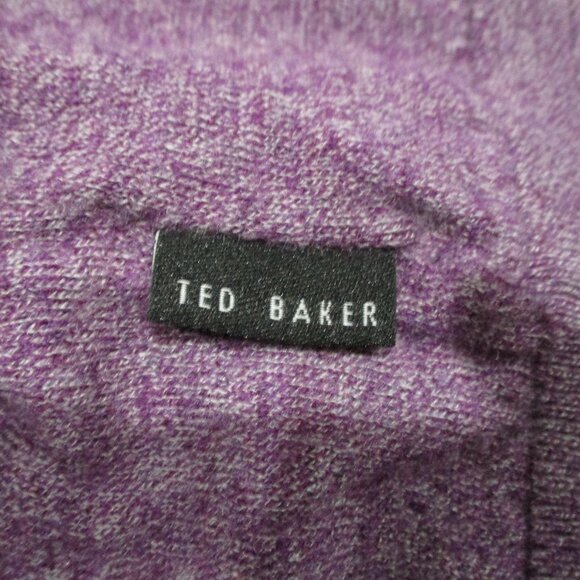 Ted Baker London 'cashguy' Trim Fit V-neck Sweater In Fashion Purple - Picture 4 of 6